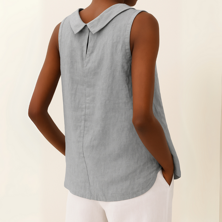 Harlow | Casual Mouwloos Rolkraag Top