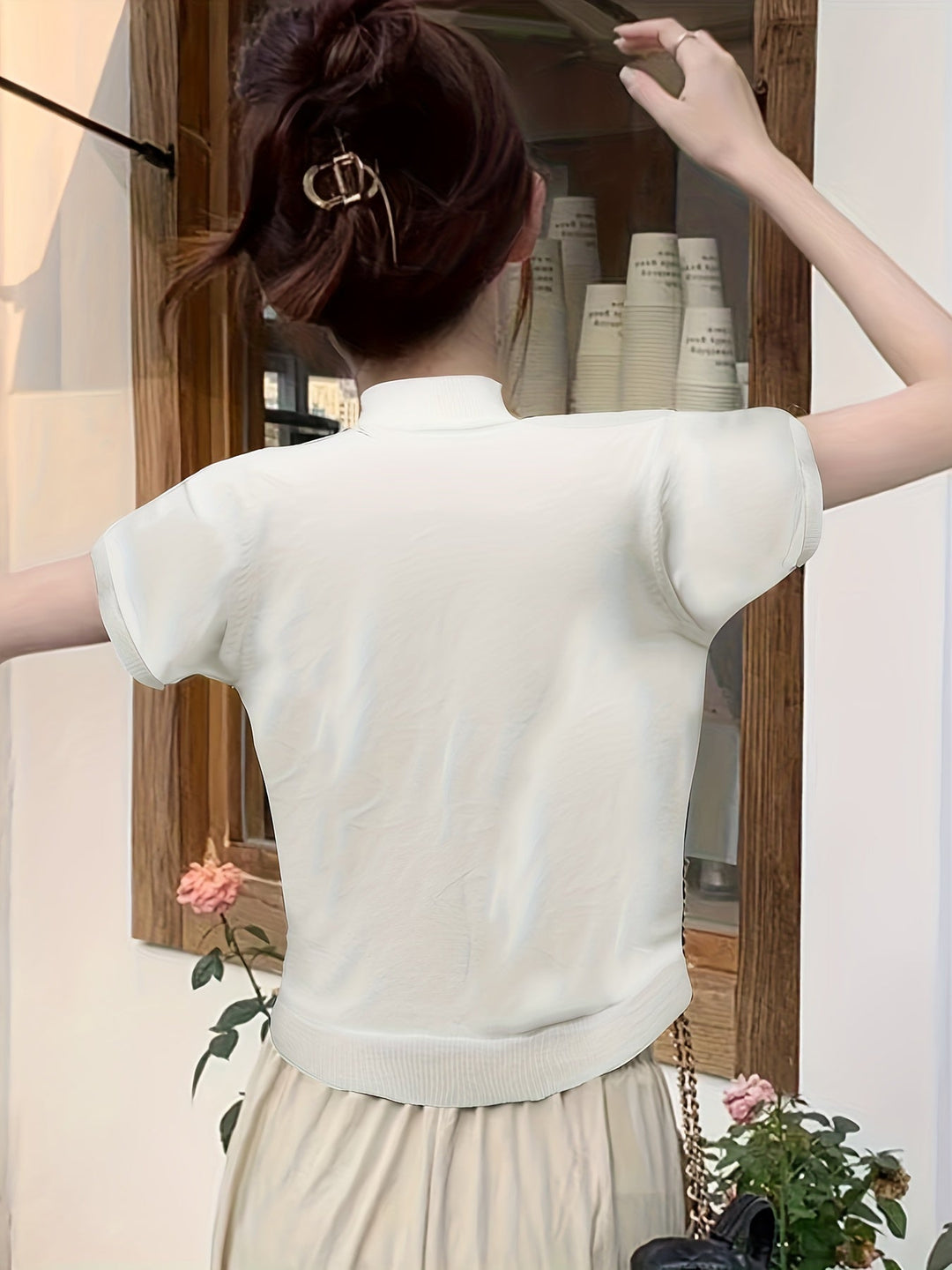 Della | Verfijnde Mock-Neck Top