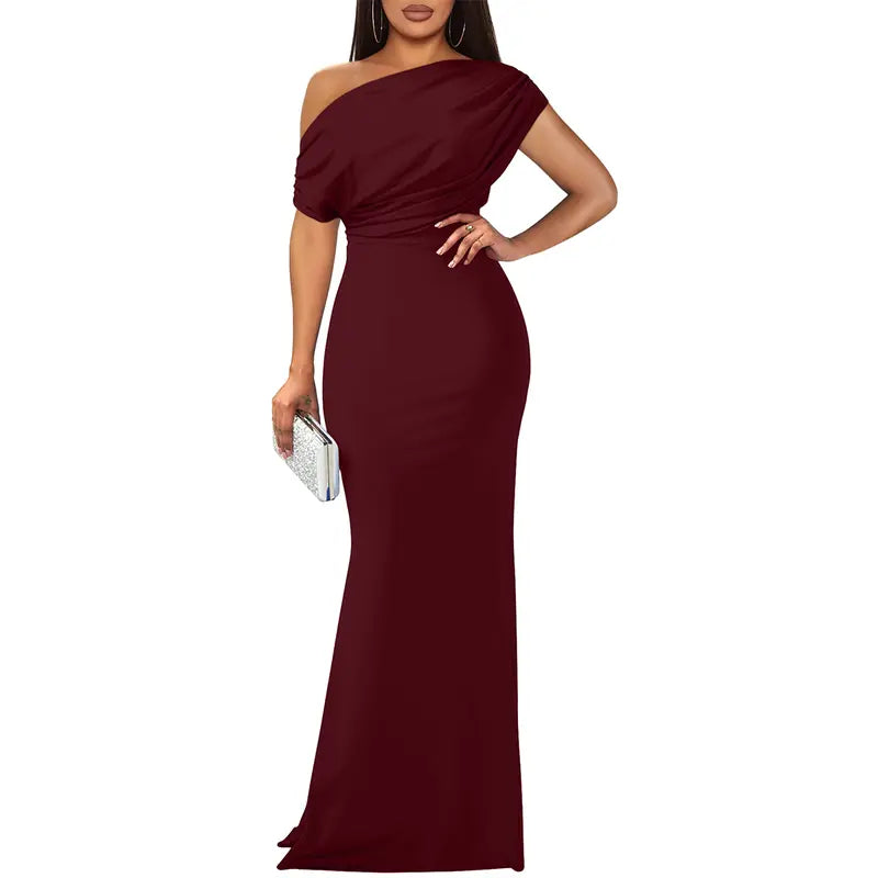 Roos | Elegante Off-Shoulder Avondjurk