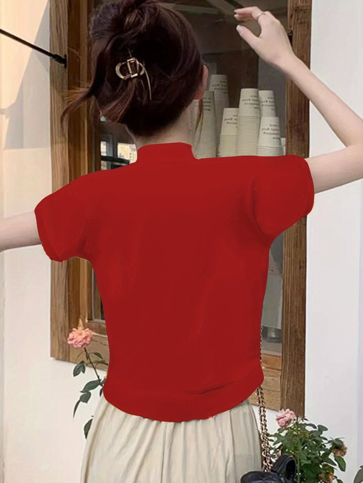 Della | Verfijnde Mock-Neck Top