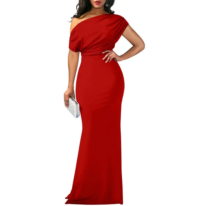 Roos | Elegante Off-Shoulder Avondjurk