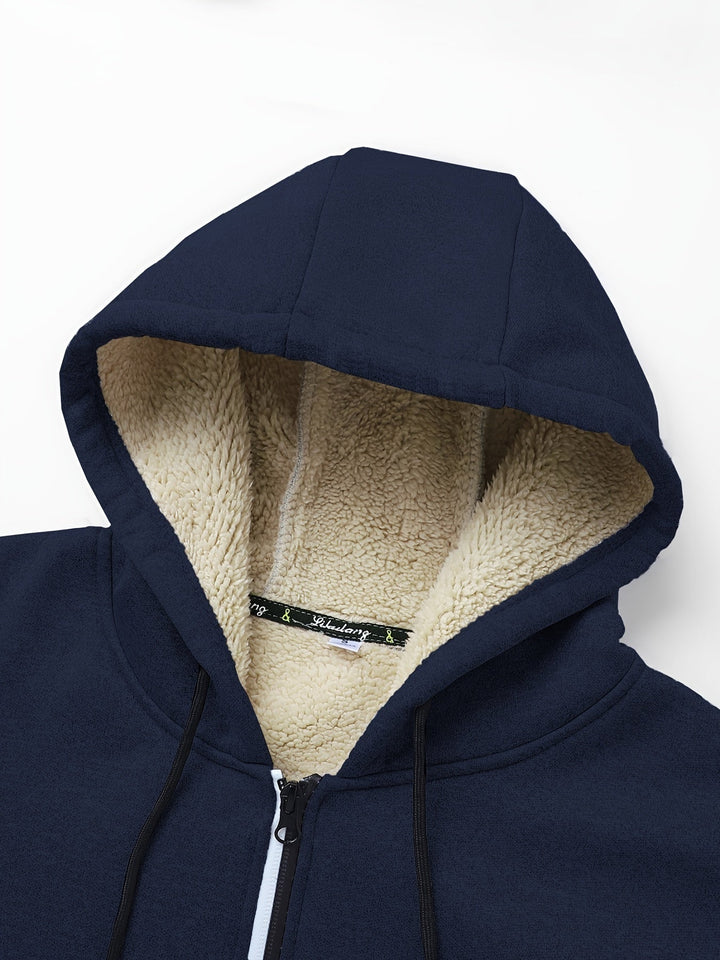 Russell | Gezellige Hooded Zip-Up Jas