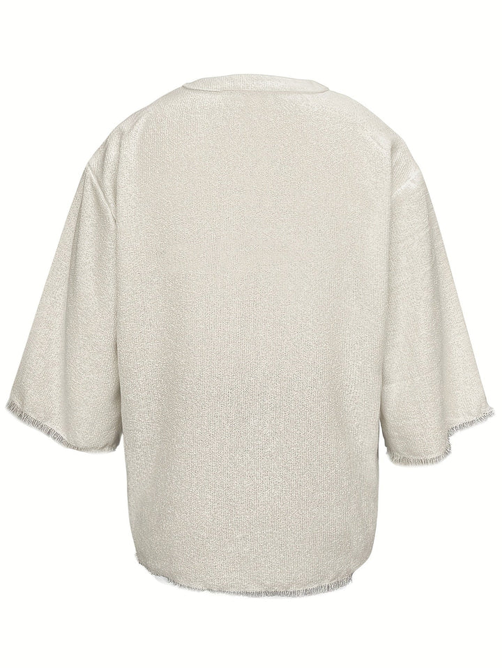 Dorian | Ontspannen Vetershirt met V-hals