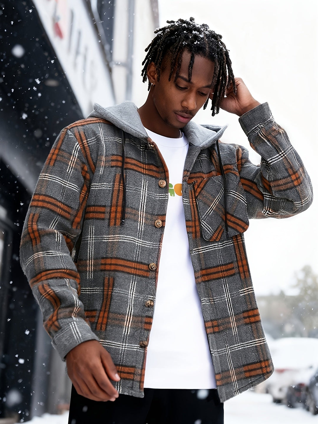 Hollis | Kerst Ruitjes Hoodie Jacket