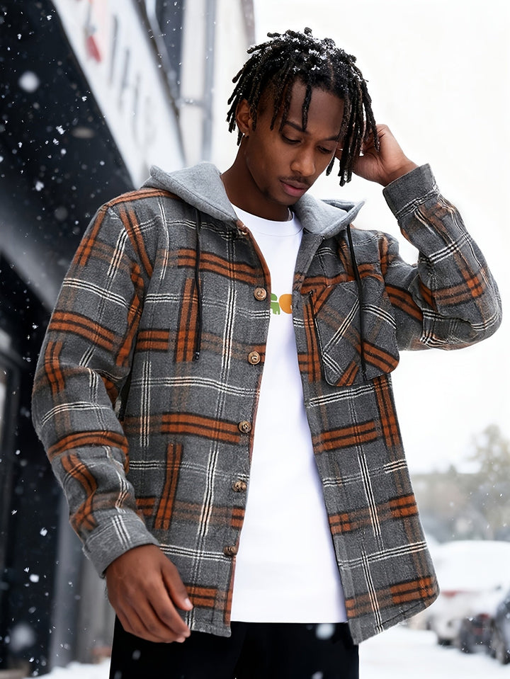 Hollis | Kerst Ruitjes Hoodie Jacket
