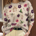 Elsie | Botanische Print Crewneck Trui