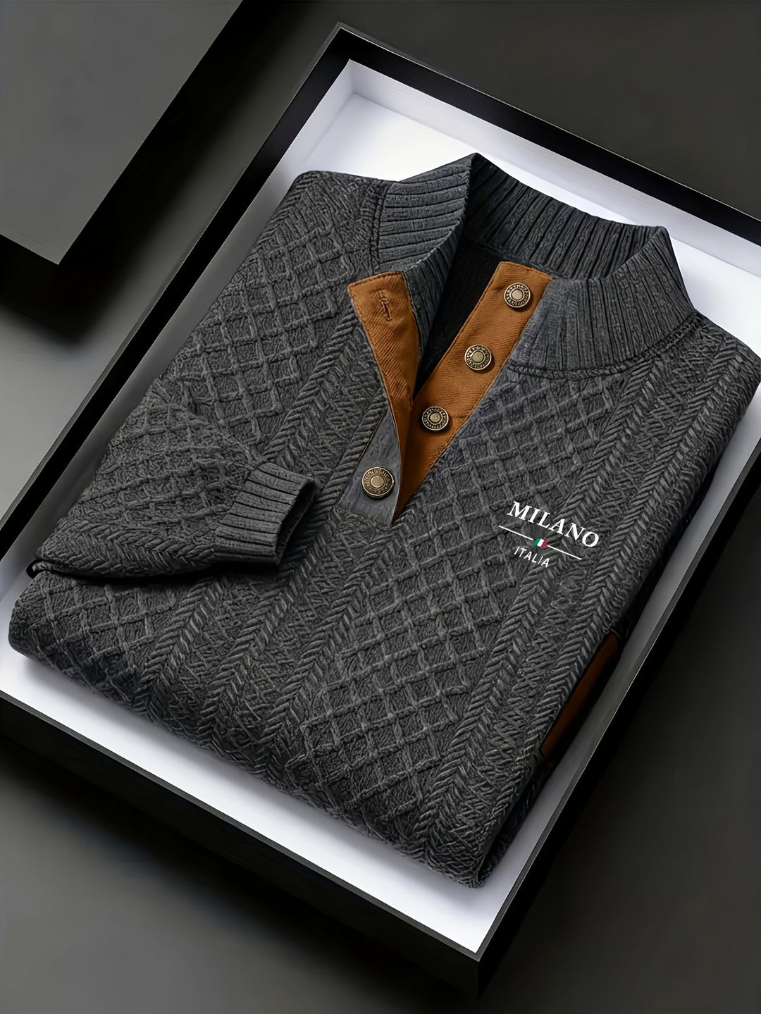 Lorenzo | Textured Stand-Collar Sweater
