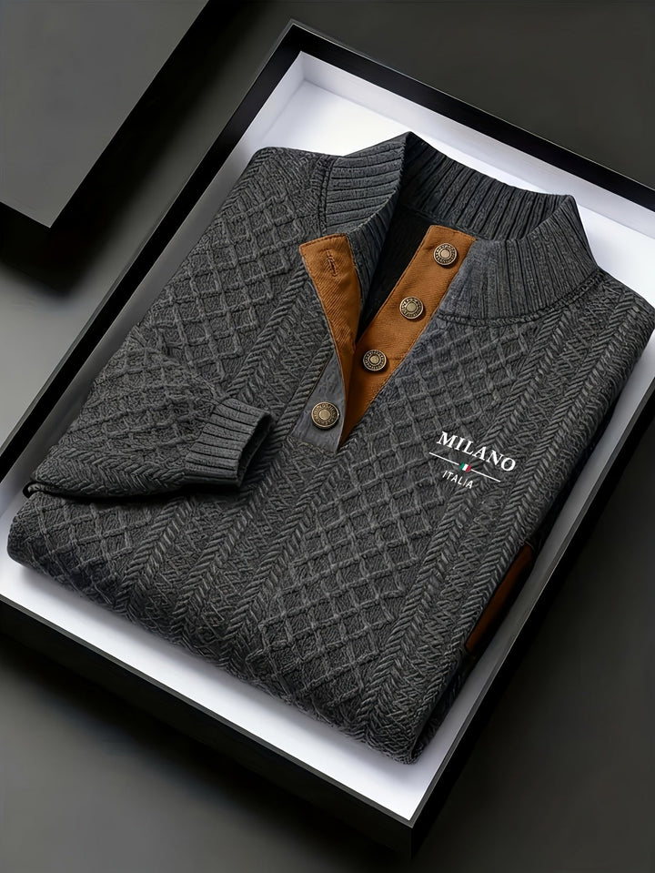 Lorenzo | Textured Stand-Collar Sweater