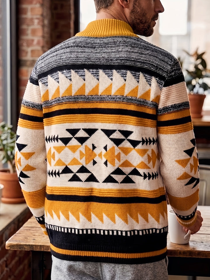 Callum | Patroon Gevoerde Cardigan