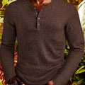 Griffin | Textured Ribbed Henley Shirt