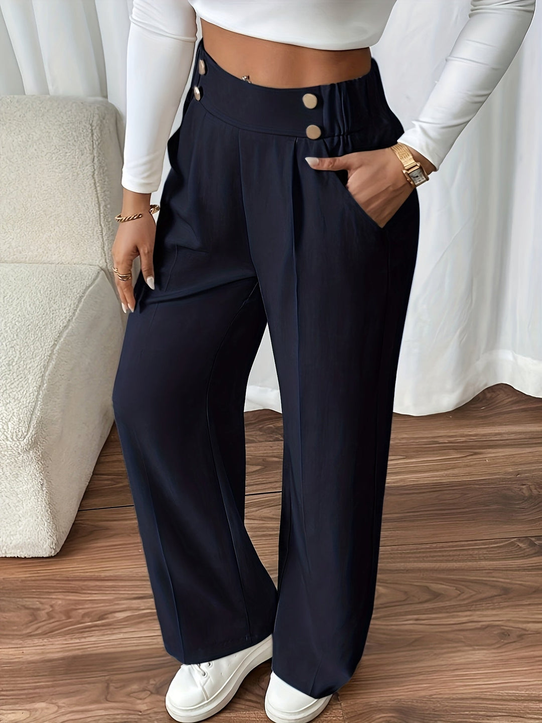 Renata | Op maat gemaakte Hoge Taille Broek
