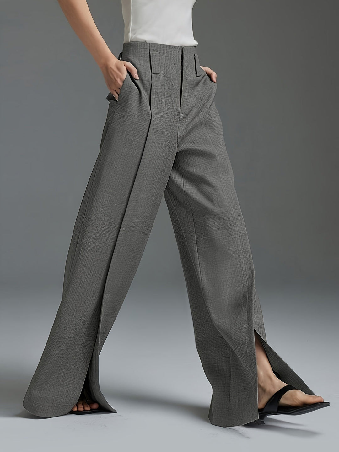 Lorraine | Wijde Pijpen Split Broek