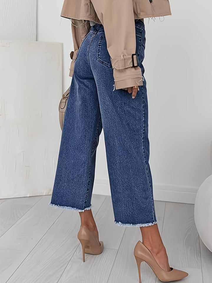 Denise | Op Maat Gemaakte Cropped Rechte Jeans