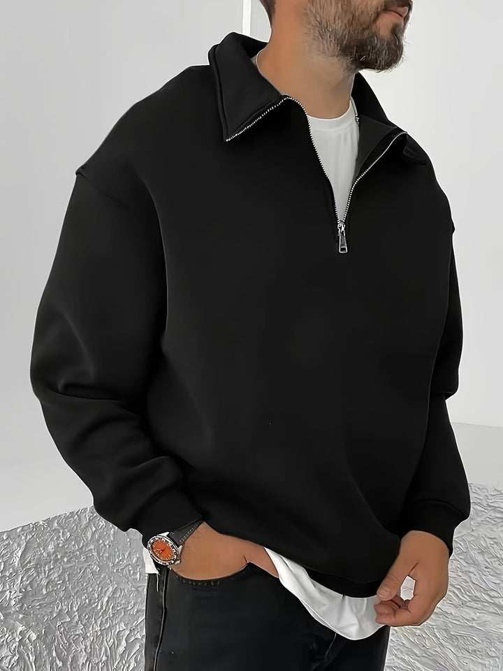 Nathaniel | Gezellige Half-Zip Sweatshirt