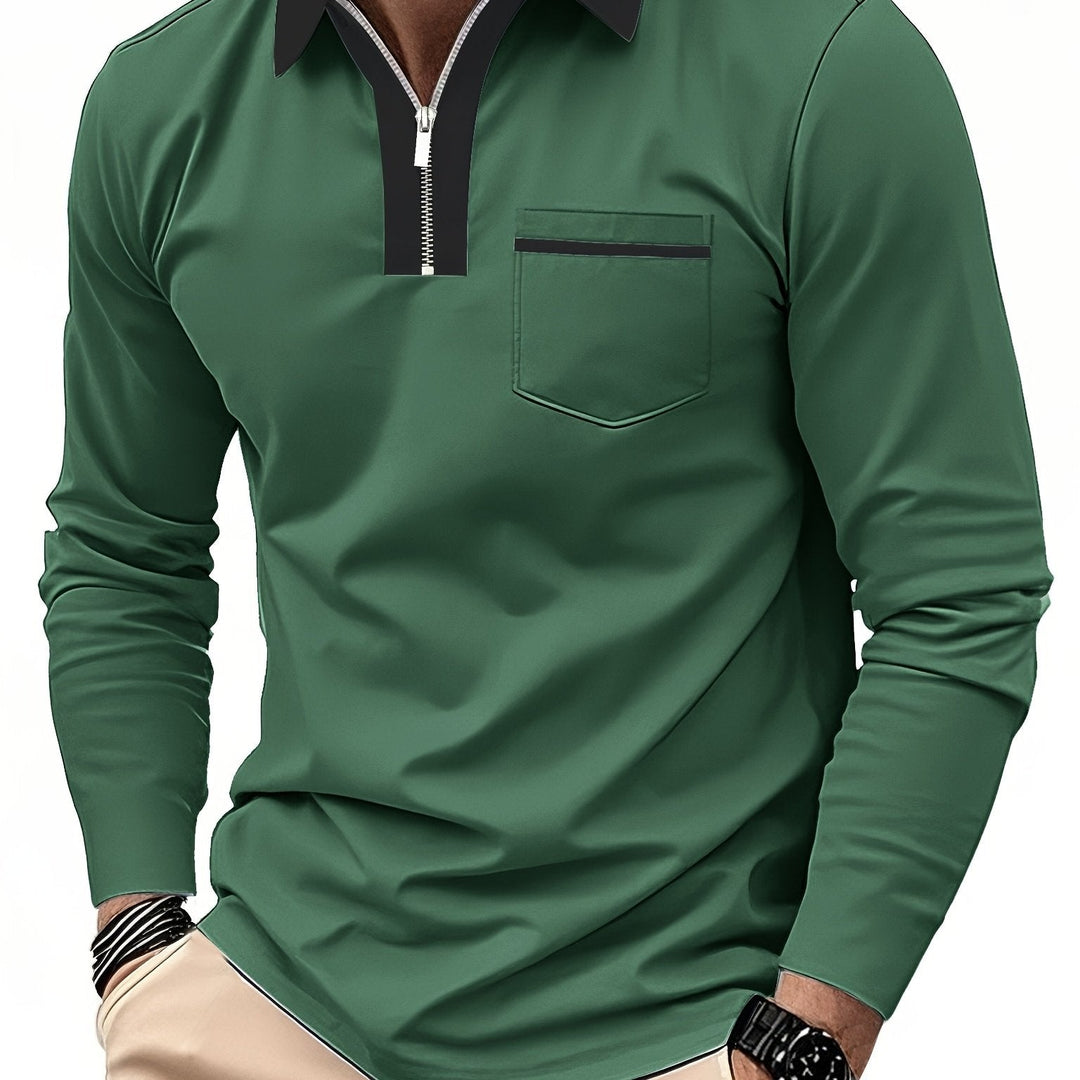 Curtis | Verfijnd Zip-Collar Polo Shirt