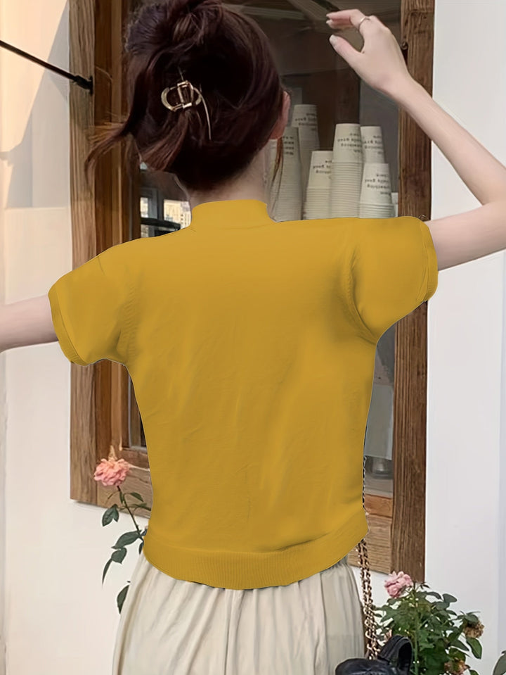 Della | Verfijnde Mock-Neck Top