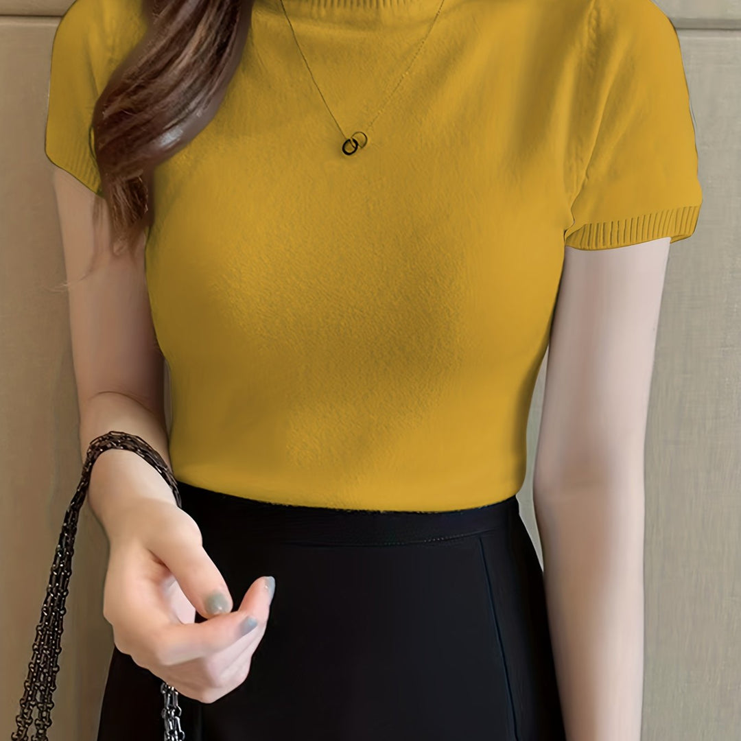 Della | Verfijnde Mock-Neck Top