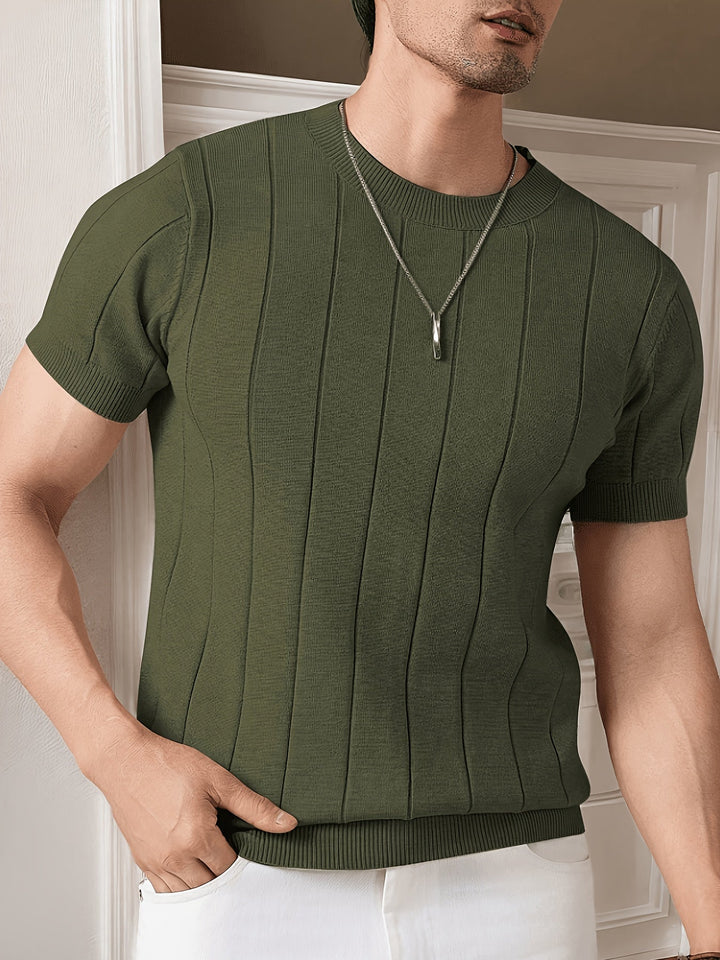 Curtis | Geribbelde Korte Mouw Top