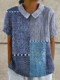 Victoria | Elegante Patchwork Kunst Shirt