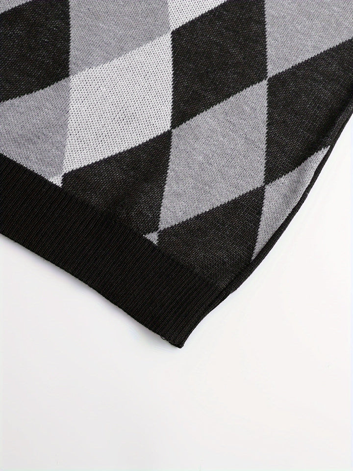 Chandler | Klassieke Argyle Trui Vest