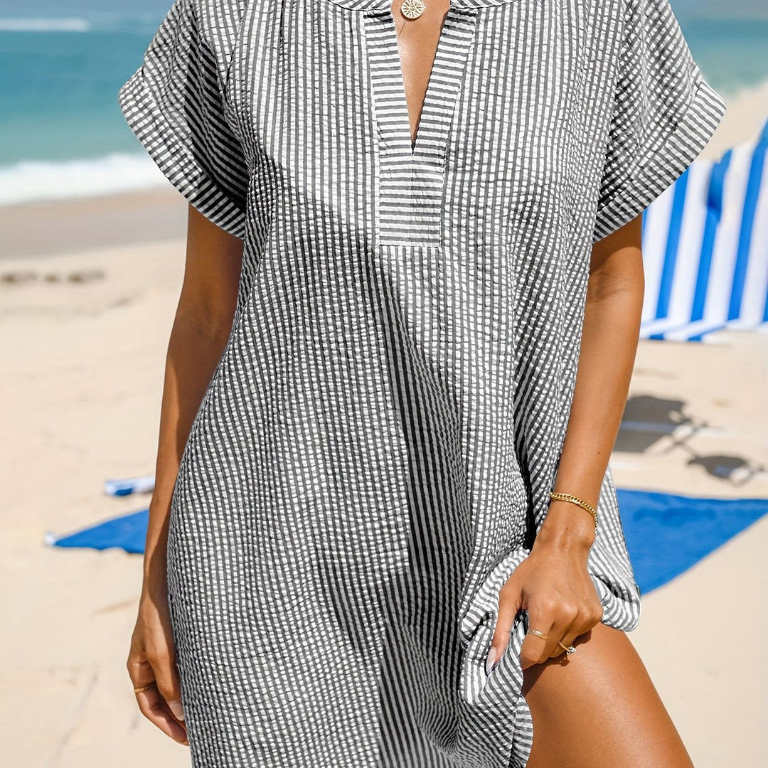 Marina | Luchtige Gestreepte Strandcover-up