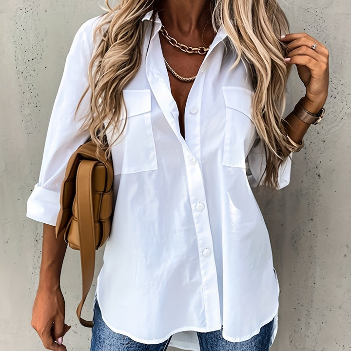 Katherine | Ontspannen Knop-Front Shirt