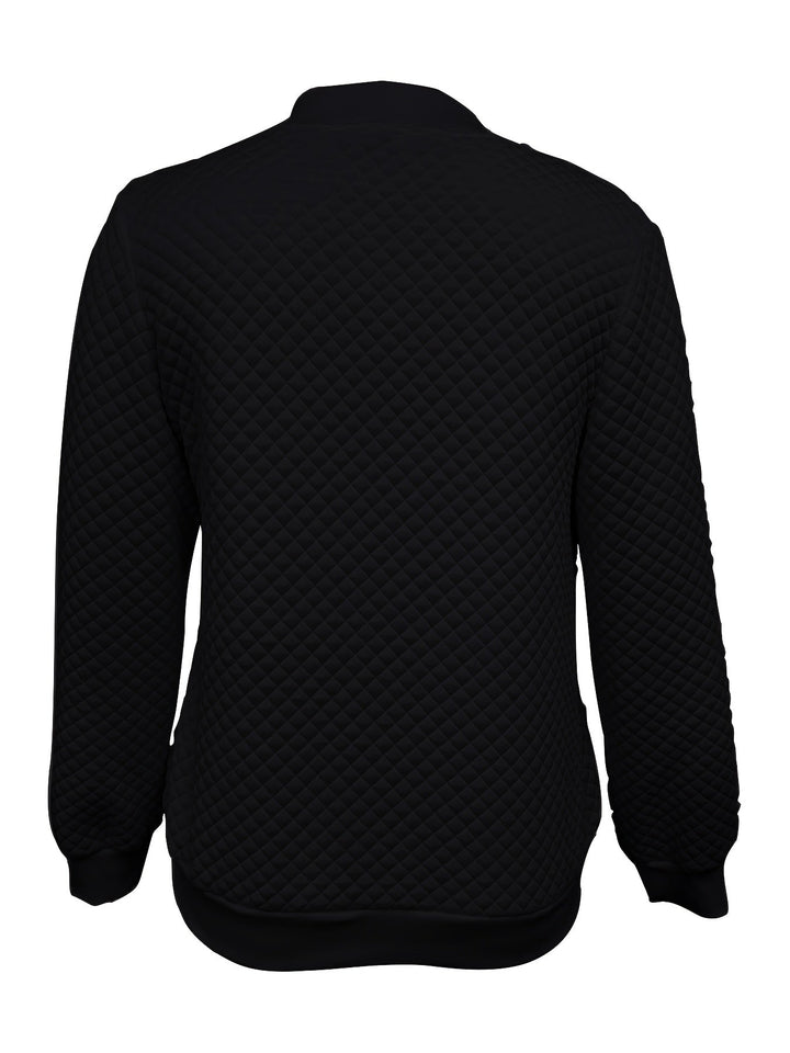 Carolyn | Gequiltte Textuur Baseball Jacket