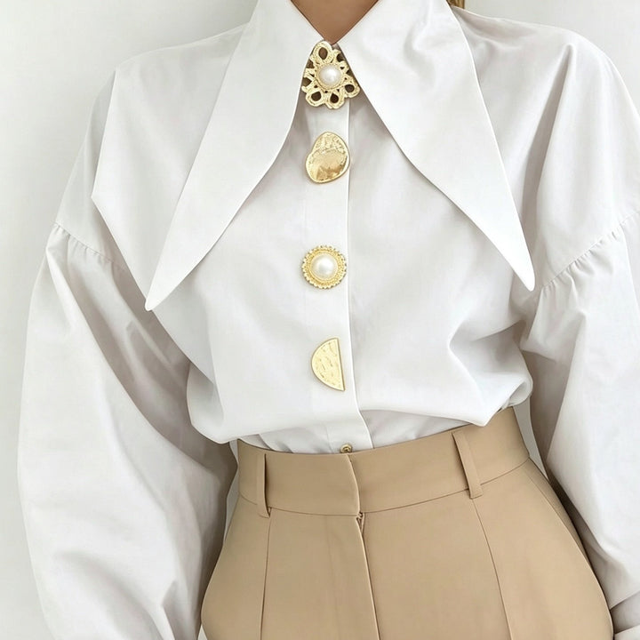Lucille | Statement Kraag Blouse