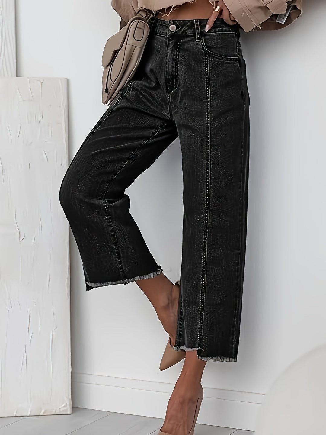 Denise | Op Maat Gemaakte Cropped Rechte Jeans