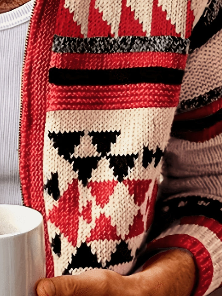 Callum | Patroon Gevoerde Cardigan