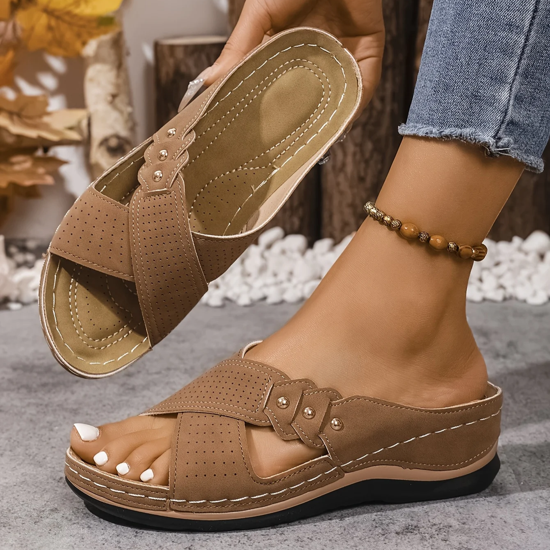 Charlotte | Premium Orthopedische Wedge Sandalen