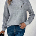 Nadine | Asymmetrische Knop-Hals Trui