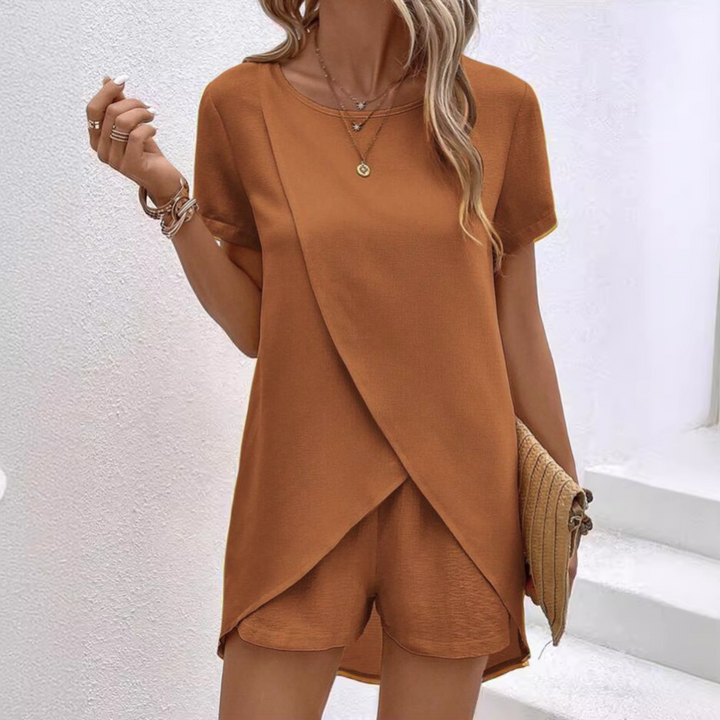 Melanie | Elegante Zomer Split Shirt Set
