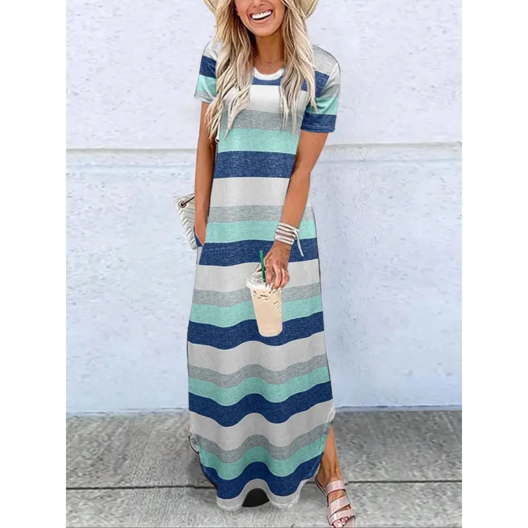 Kaylee | Casual Zomer Ronde Hals Maxi Jurk