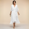 Abigail | Stijlvolle Chiffon V-Hals Jurk