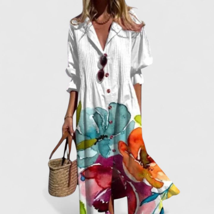 Paula | Elegante Multicolor Boho Jurk