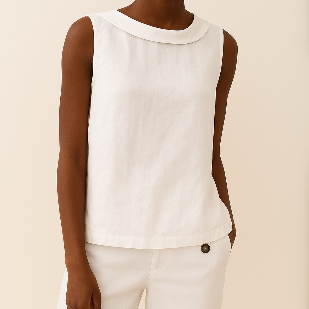 Harlow | Casual Mouwloos Rolkraag Top