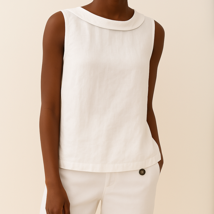 Harlow | Casual Mouwloos Rolkraag Top