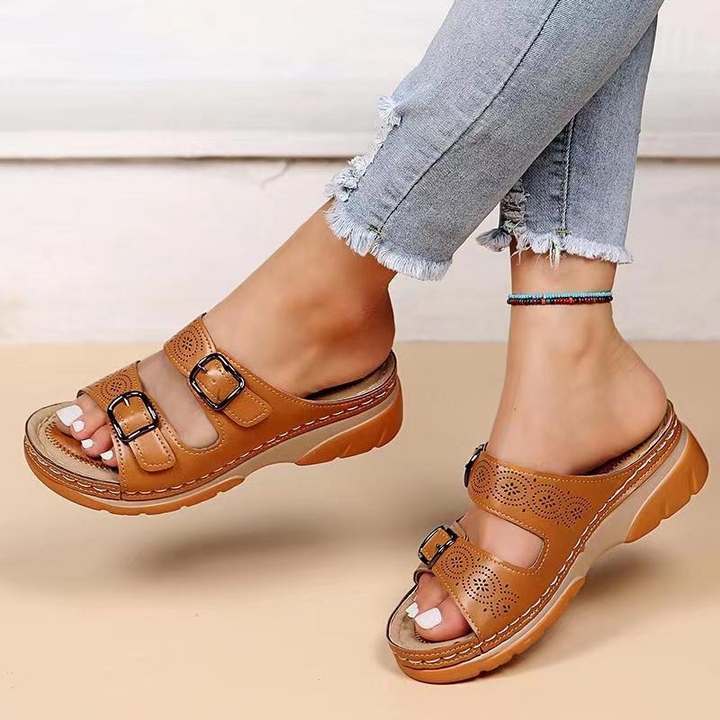Genevieve | Gevoerde Comfort Sandalen