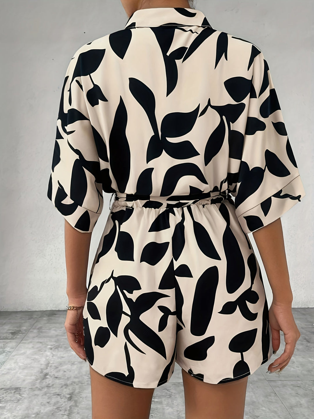 Renata | Gestreepte Romper met Ceintuur