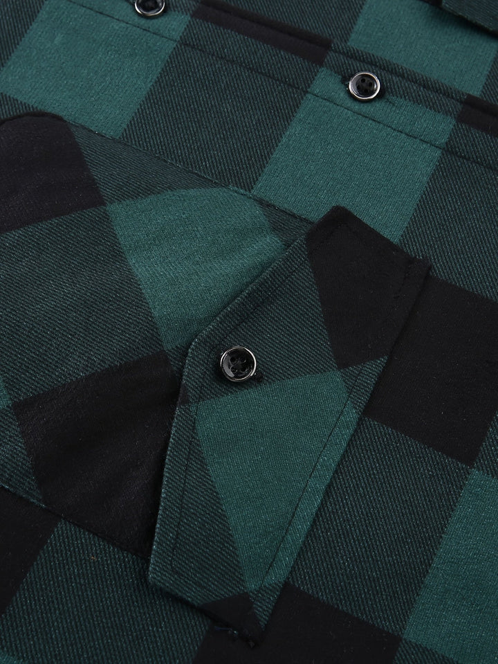 Desmond | Geruite Hooded Shirt Jacket
