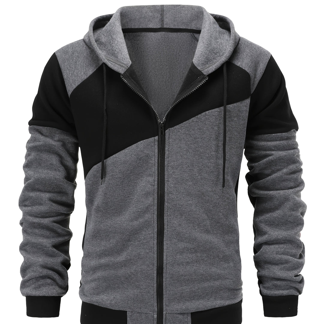 Bryce | Kleurblok Zip-Up Hoodie
