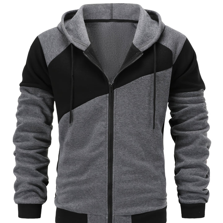 Bryce | Kleurblok Zip-Up Hoodie