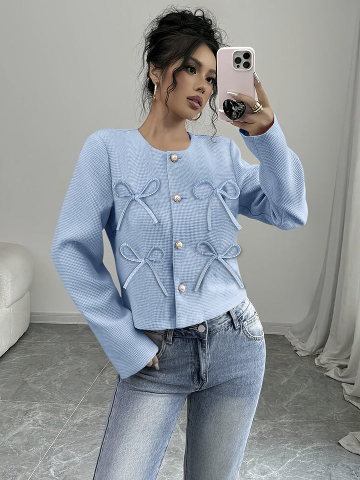 Odette | Cropped Jacket met Strikdetail