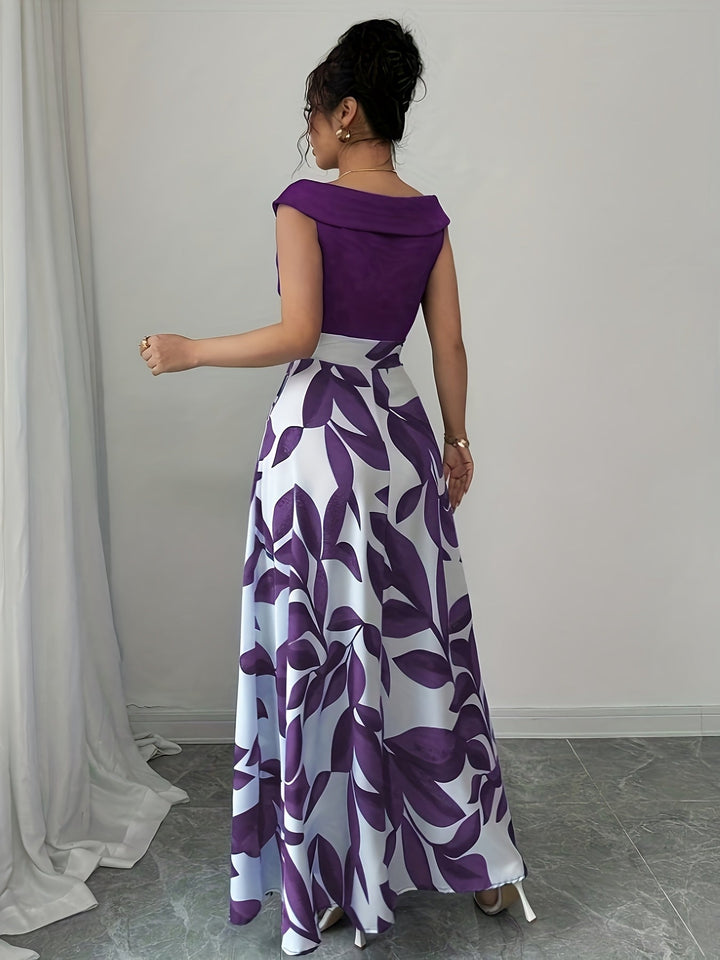 Gabriella | Bloemen A-Lijn Maxi Jurk