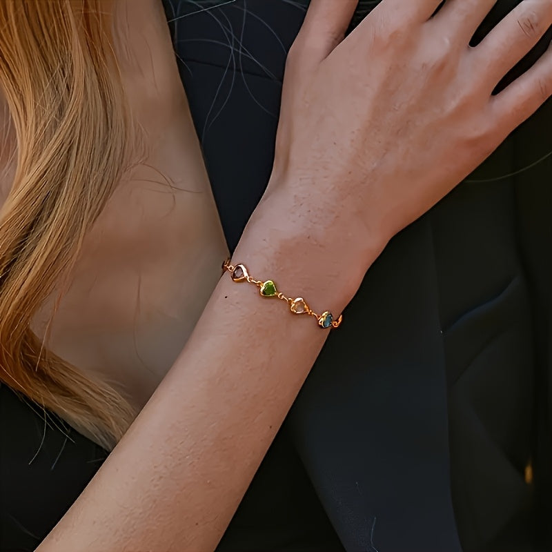 Gail | Stijlvolle Multicolor Hartvormige Armband