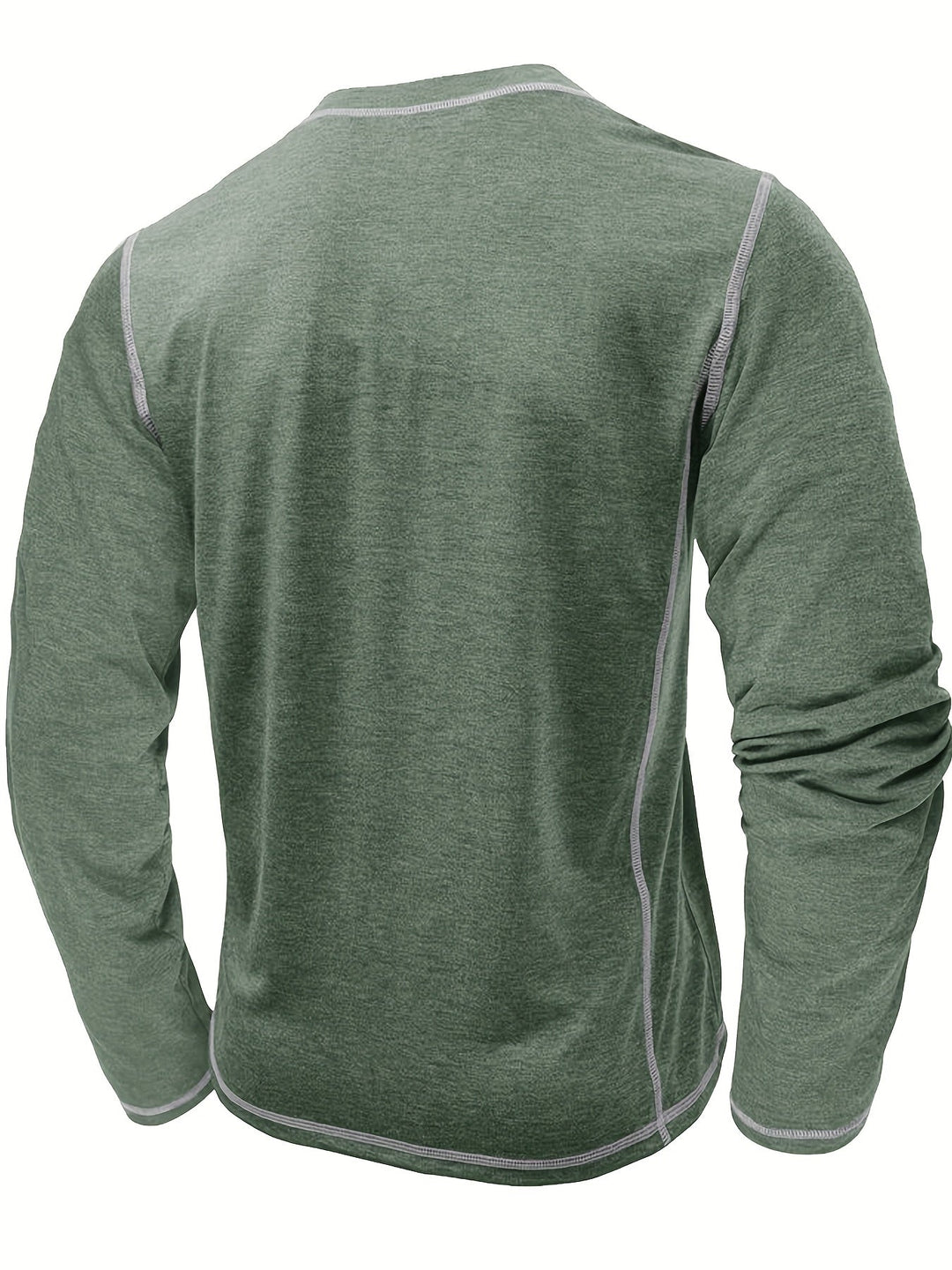 Reuben | Contrast-Stitch Lange Mouwen Henley