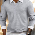 Gareth | Getextureerde Lange Mouwen Polo Shirt