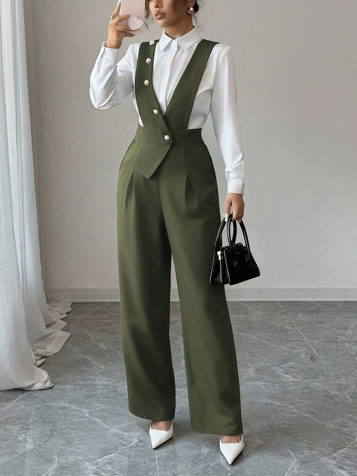 Coralie | Op maat gemaakte wijde jumpsuit