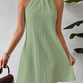 Talia | Textured Halter Mini Dress
